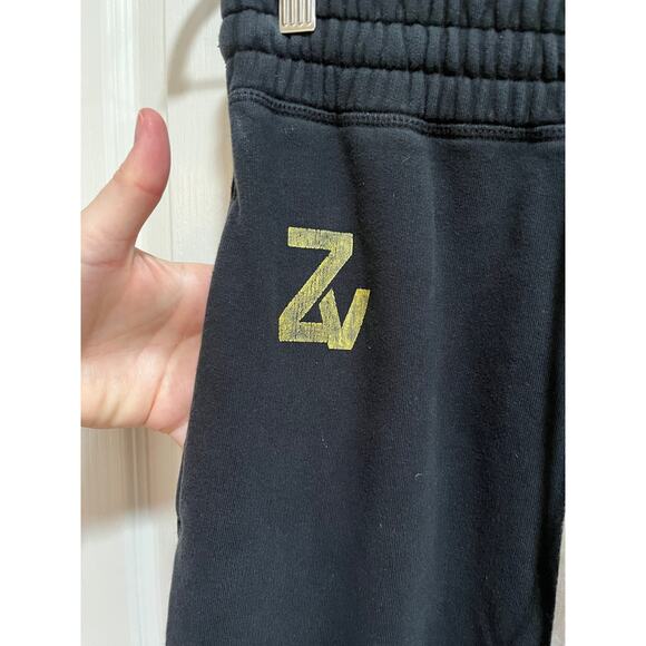 Zadig & Voltaire Steevy Trackpants Black Sweatpants Loungewear Joggers Small - Picture 2 of 13